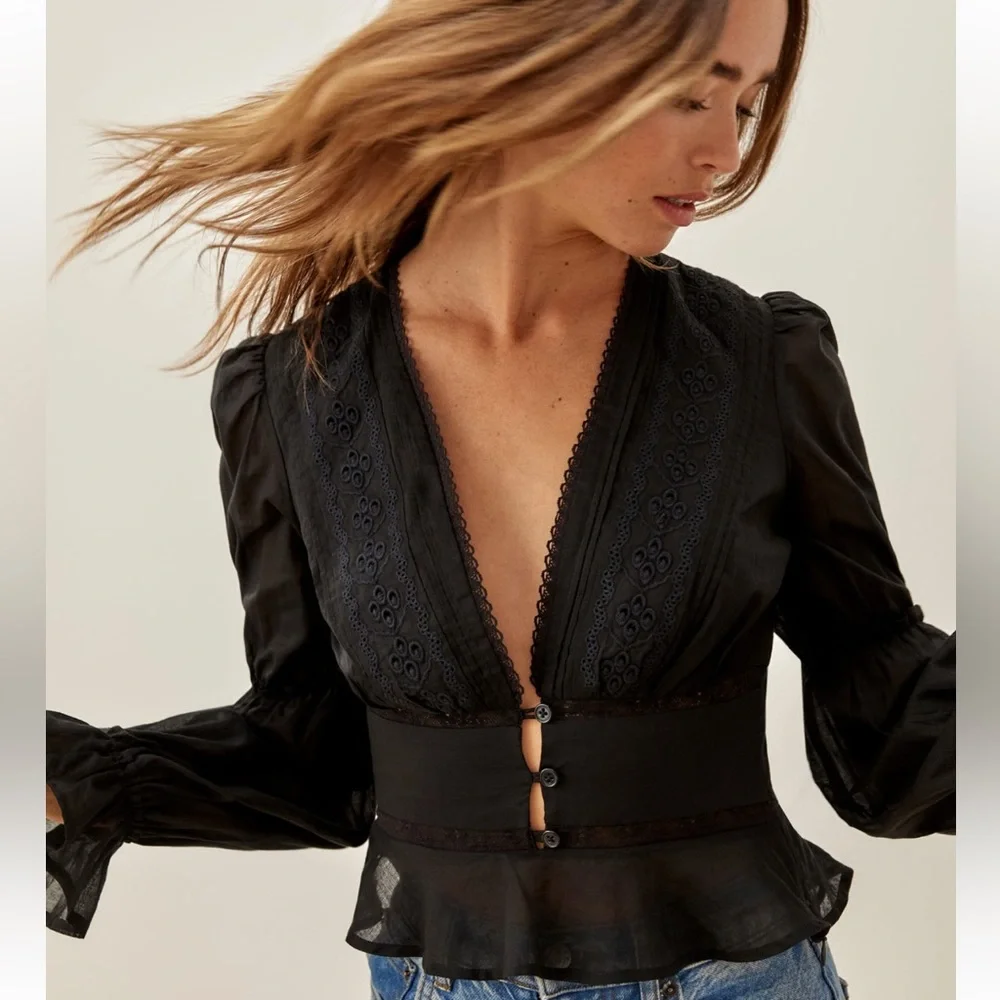 Reformation Meadowlark Blouse - Picture 2 of 11